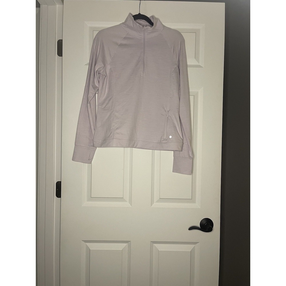 Layer 8 Half Zip Pullover Light Purple Medium - image 1